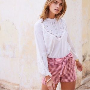 Sezane Giovanni Gingham Shorts